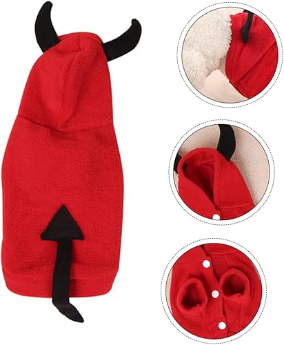 Miniatura 9 de POPETPOP Disfraz de transformación del diablo para mascotas, disfraz de Chihuahua, disfraz de diablo para mascotas VIP, disfraz de diablo para