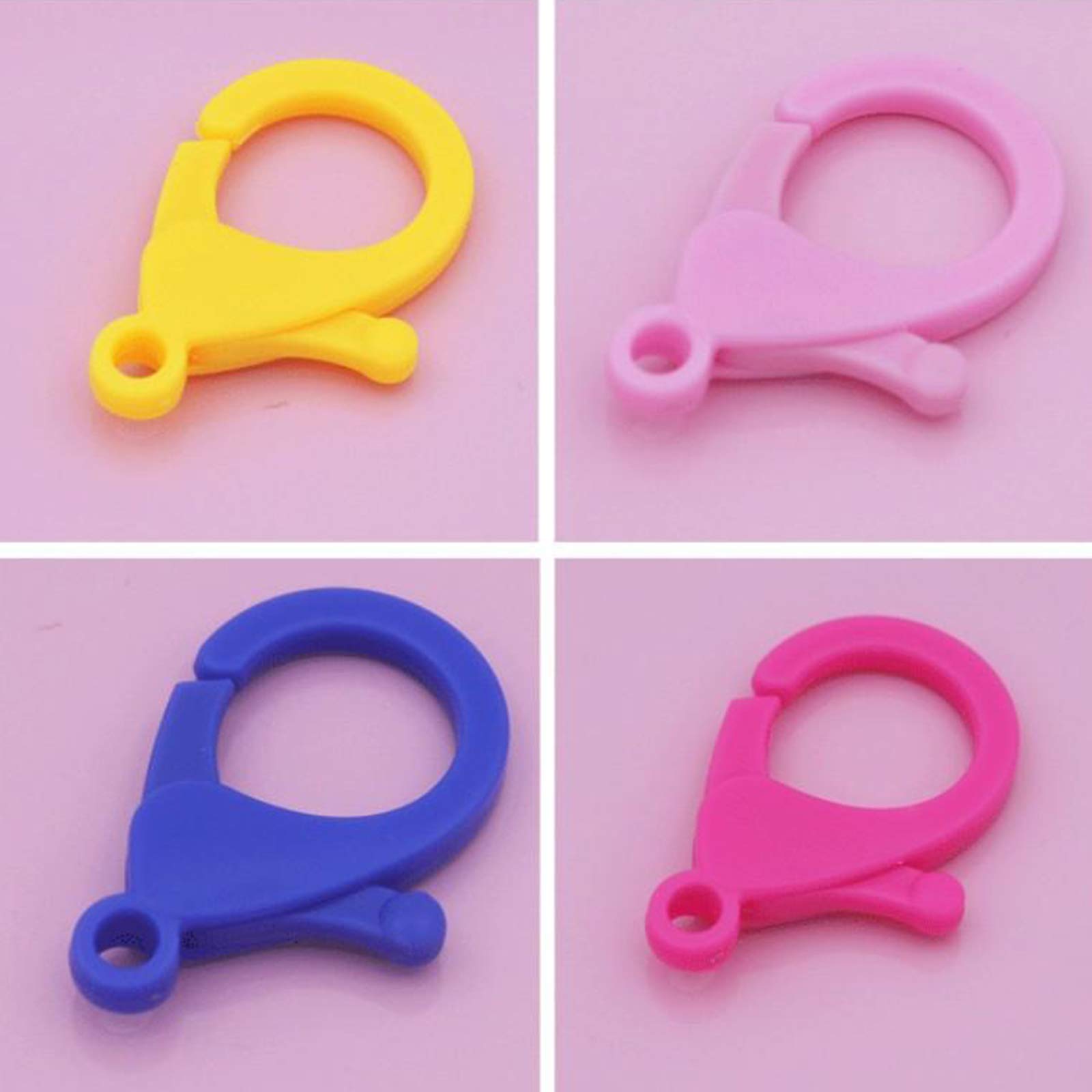 5 zestaw 100 szt. plastikowa klamra karabińczyk karabińczyk zapięcie do DIY breloki torby zielone