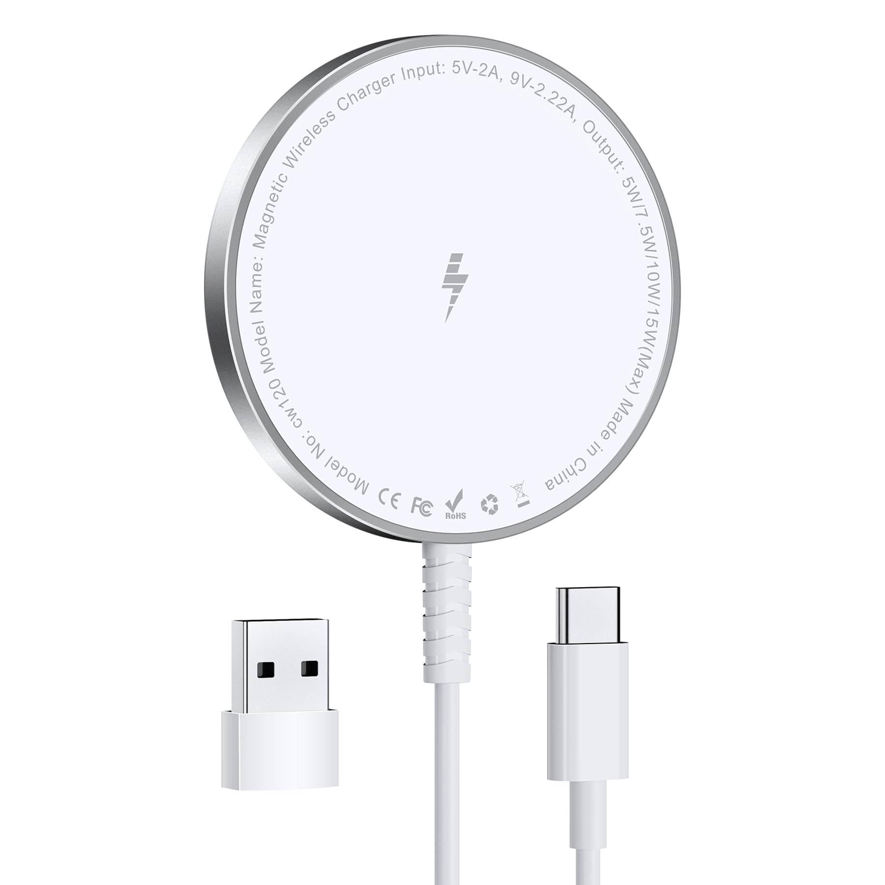 Cable Iphone Carga Rapida Cargador Inalámbrico MagSafe 15W Para