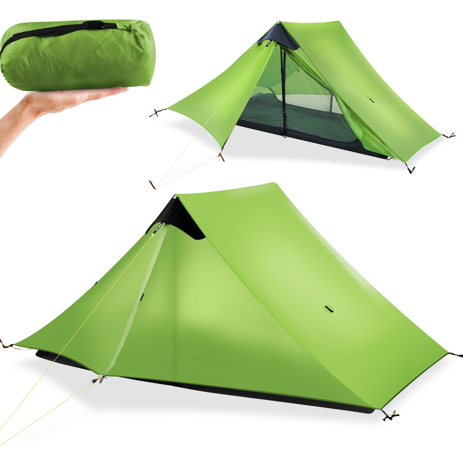 New lanshan Outdoor Ultralight Camping Tent Lightweight Tent,2 Person Backpacking Tent Lightweight Mesh Shelter-Perfect for Camping,Backpacking and Thru-Hikes