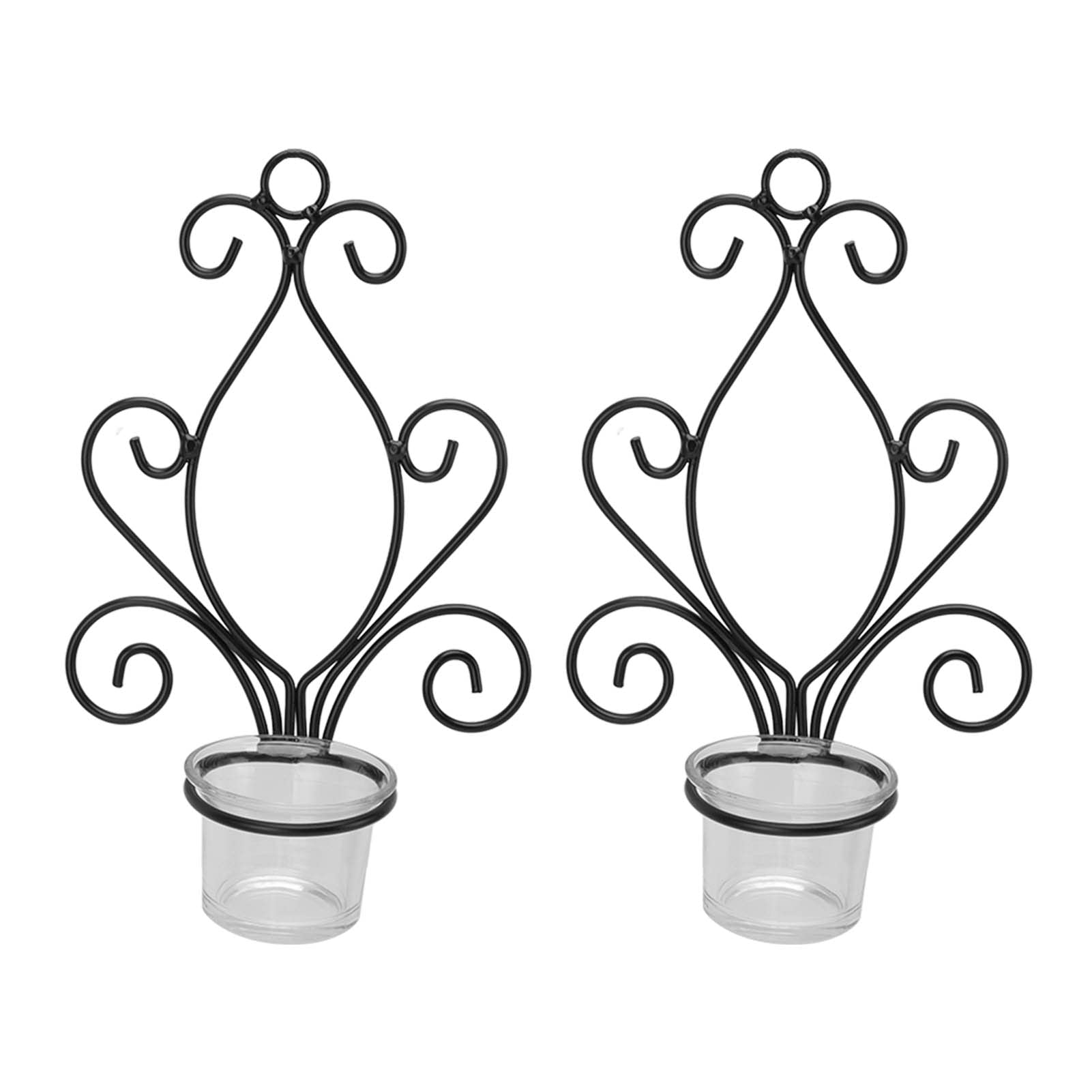 Metal Wall Candle Sconce Holder, European Style Wall Mounted Candle Sconces Swirl Iron Art Candle Holder for Home Decor Bedroom Dining Room Hallway Decor