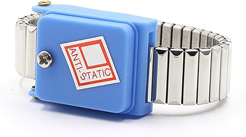 Miniatura 5 de Correa de muñeca antiestática, pulsera antiestática inalámbrica de metal ESD ajustable correa de pulsera inalámbrica, Metal, PVC