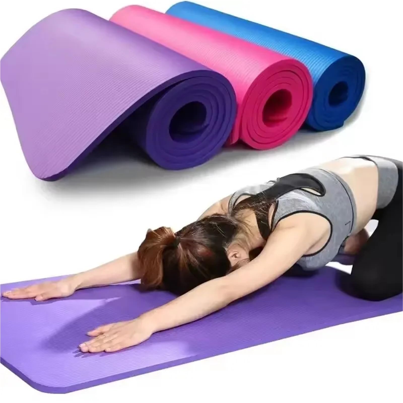 Esterilla Yoga Estera antideslizante deportes Fitness comodidad espuma Yoga Matt for ejercicioYoga y Pilates gimnasia gruesa