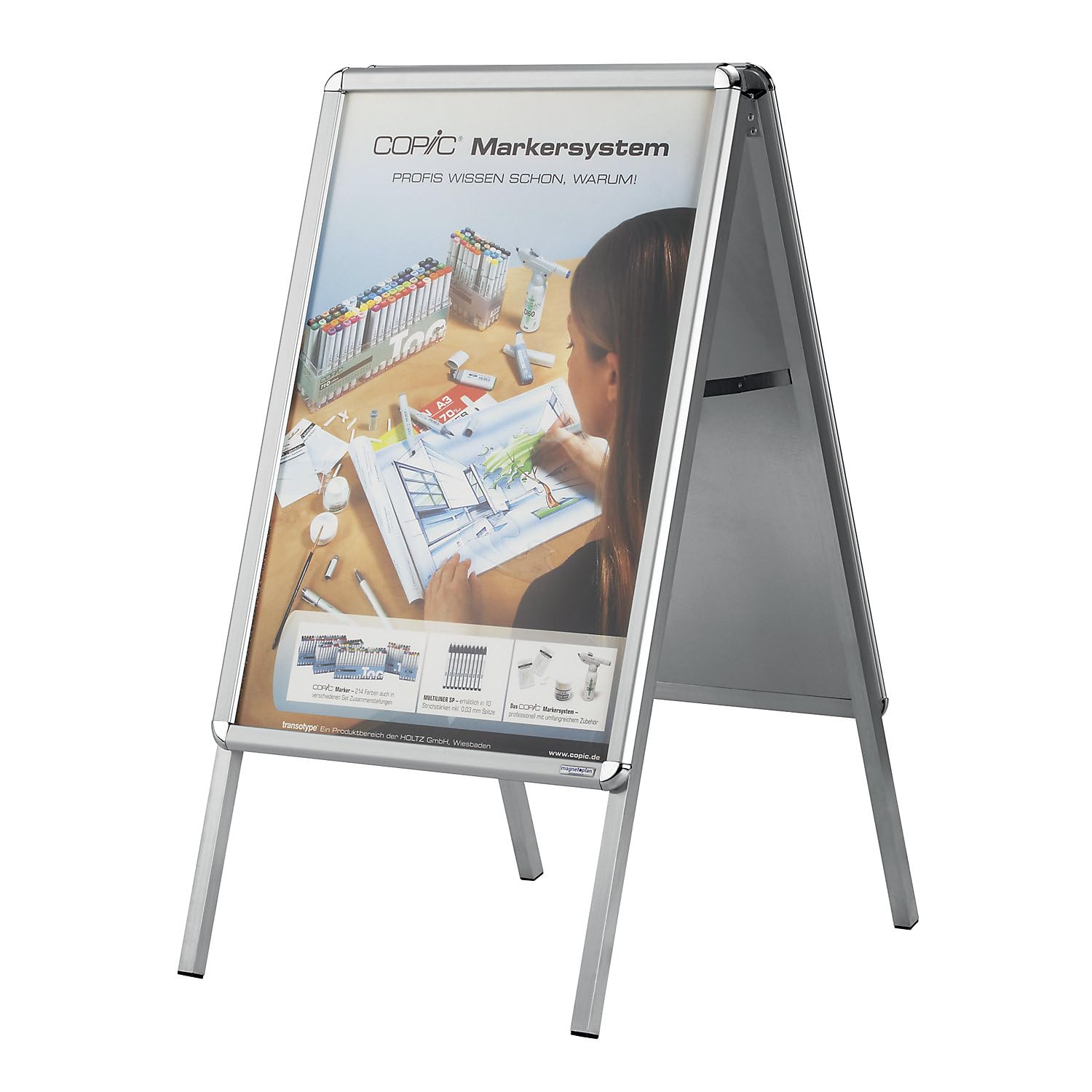 magnetoplan | Kundenstopper | Typ SP | Aluminium | DIN A2 | Typ SP, Aluminium, DIN A2