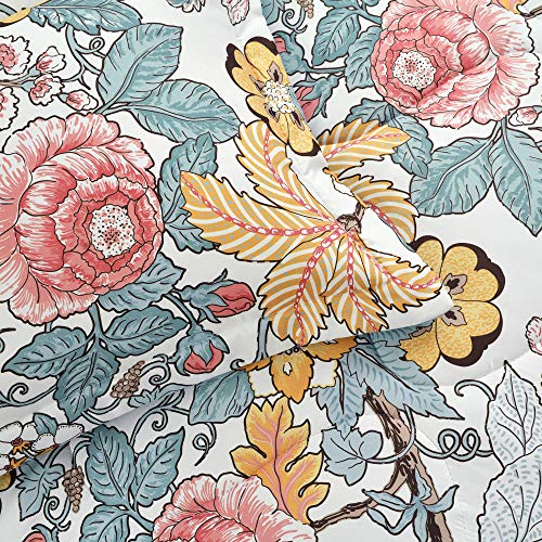 Lush Decor Sydney Floral Leaf 7 Piece Comforter Set, King, Blue & Yellow #TOP5