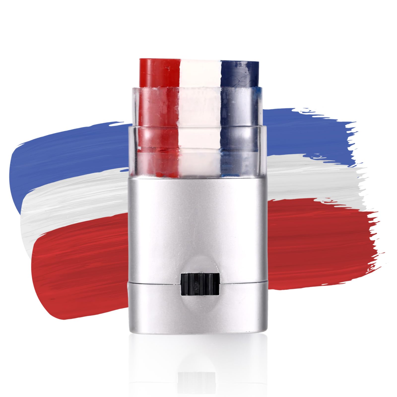 4 Pezzi Rosso Bianco Blu Bastoni Pittura Viso, 3 Colori Patriottico Viso Corpo Occhio Bastone Pittura per 4 Luglio Sport Giochi Festival USA Giorno Indipendenza Trucco Accessori