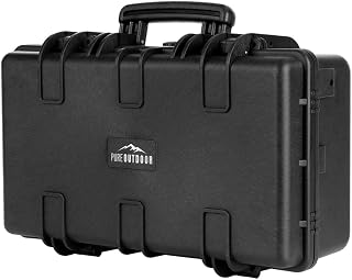 Monoprice Pure Outdoor IP67 Weatherproof Hard Case 22x14x8 Shockproof Custom Foam Black