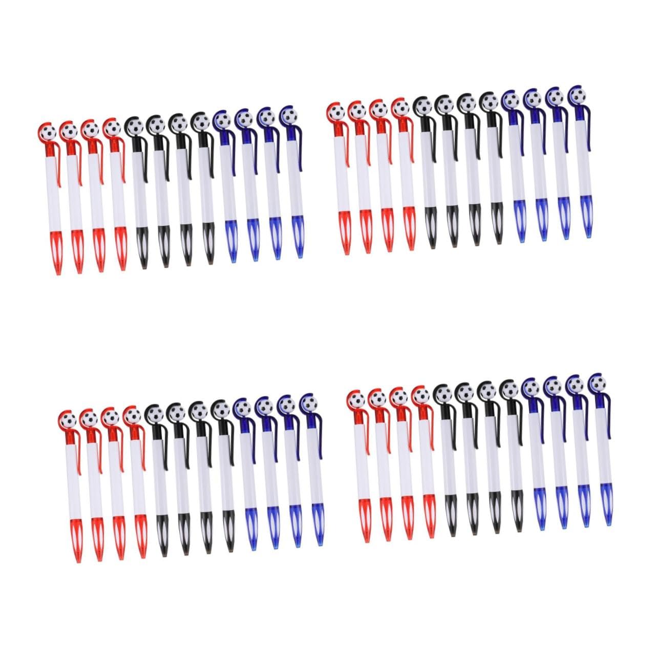 NUOBESTY 4 Set Penna A Sfera Squadra Di Calcio Piatti Di Carta Da Calcio A Tema Calcio Adesivi Di Calcio Penne Da Calcio Novità Coppa Di Calcio Penna Sportiva Plastica 18 Pezzi * 4