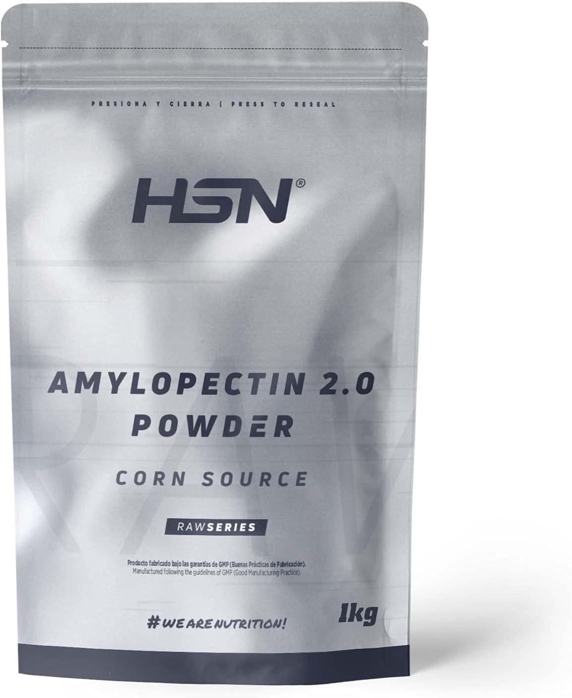 Amilopectina de Maíz Waxy Maize HSN | Sabor Sandía 1 Kg = 20 Tomas por Envase 100% Batido de Carbohidratos Sin Azúcar | No-GMO, Vegano, Sin Gluten