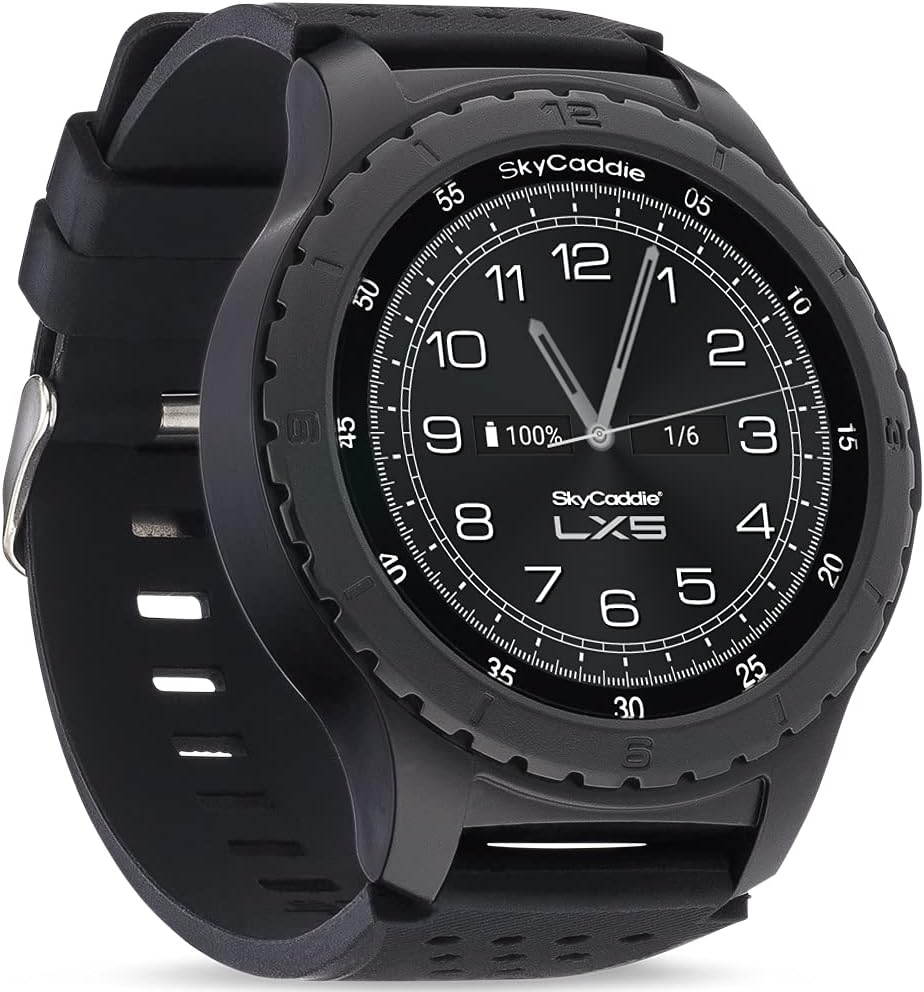 skycaddie lx5 gps golf watch with touchscreen display and hd color courseview maps black small