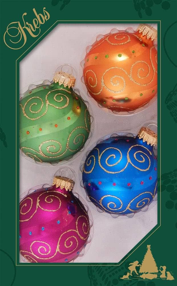 Amazon.com: Glass Christmas Tree Ornaments - 67mm/2.625