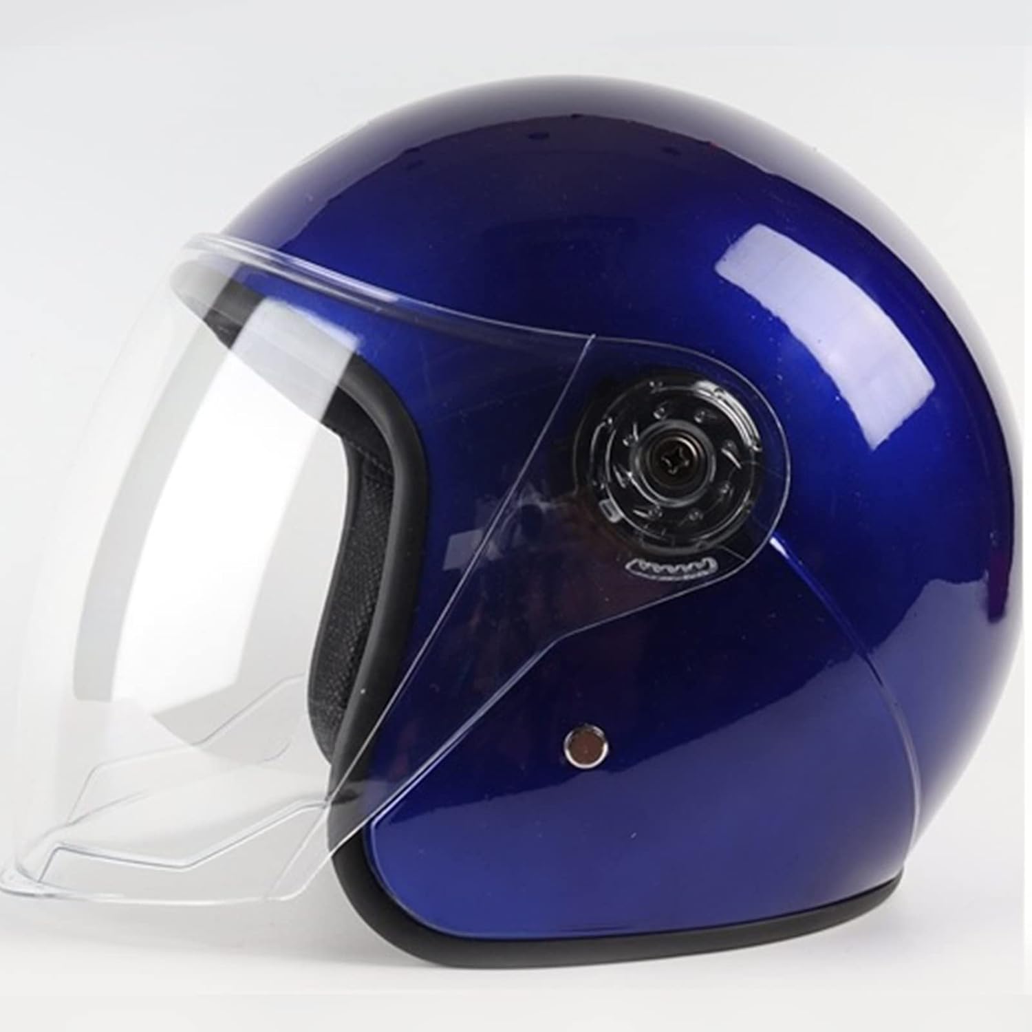 Retro 3/4 Open Face Motorradhelm Vintage Herren Damen Mopedhelm mit