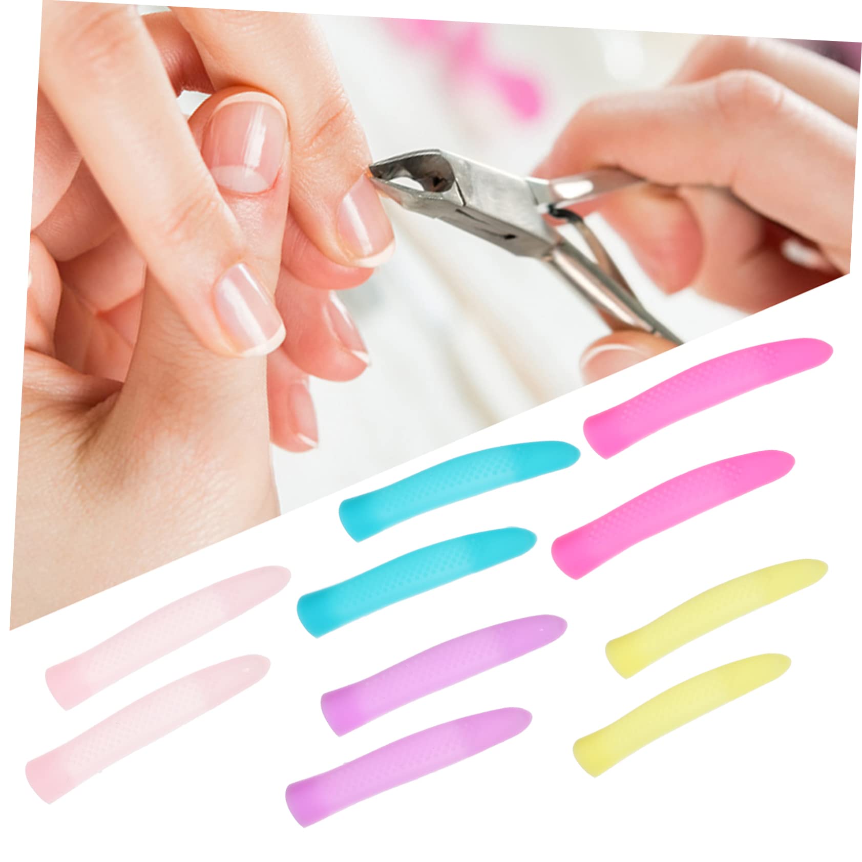 VALICLUD 3 Set Manica Con Manico A Forbice in Pelle Morta Copertura Della Cuticola Arte Copertina Manico Per Forbici Per Manicure Manicotto Del Manico Del Rifinitore Per Manicure 5 Paia*3