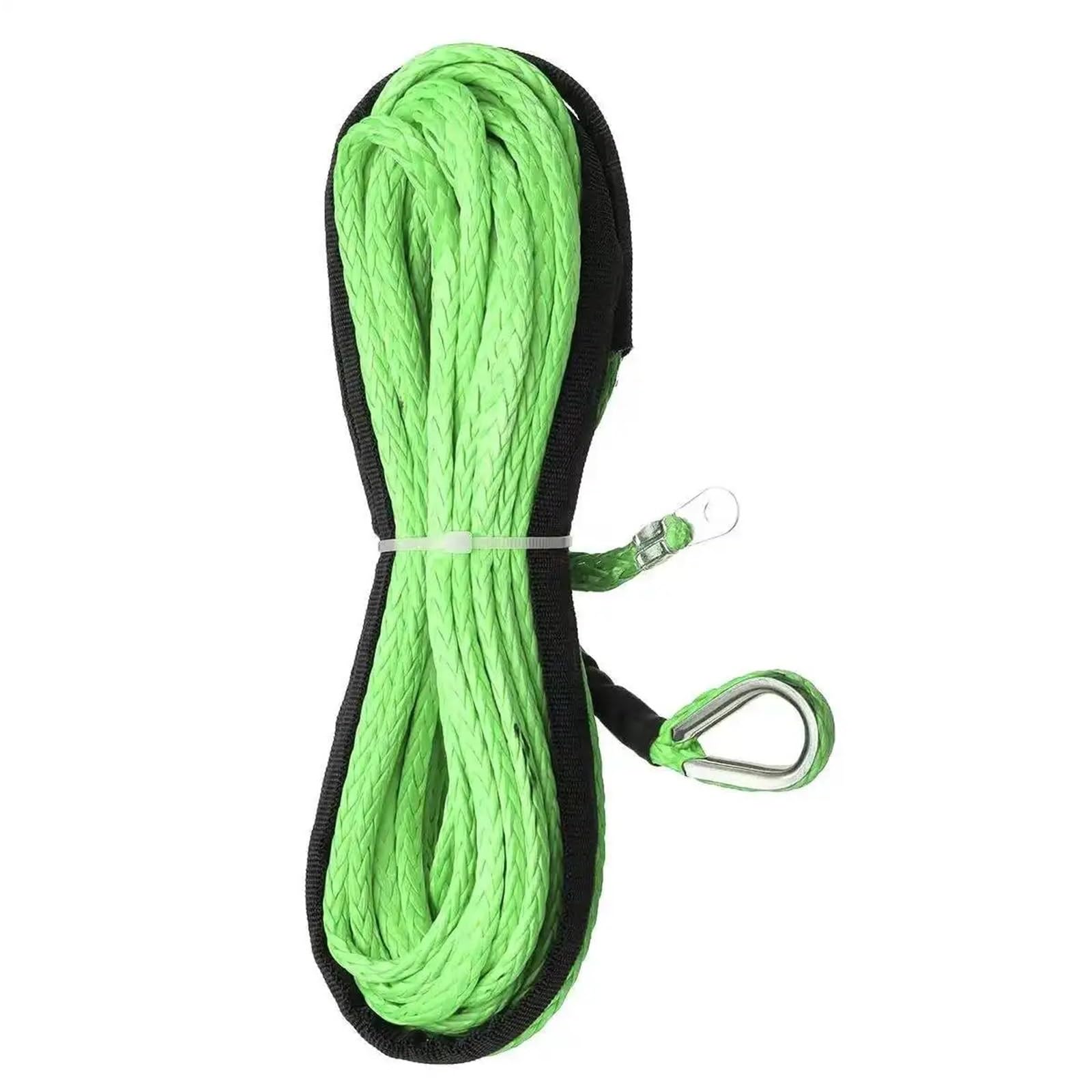Soywim Groen Mooring Rope, 1/4''X50' Truck Boat Emergency Replacement Car Outdoor Accessories Synthetic Winch Rope Cable Atv Utv 7700Lbs Towing(Groen)
