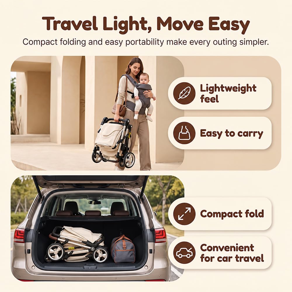 StarAndDaisy Coballe Stroller - Lightweight & Travel Friendly -7