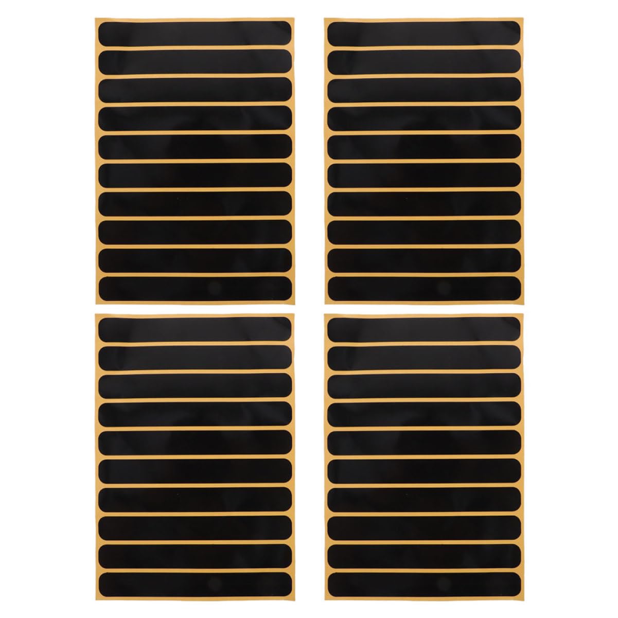 Pegatinas Reflectantes para Casco Negro, 4 Piezas de Plástico