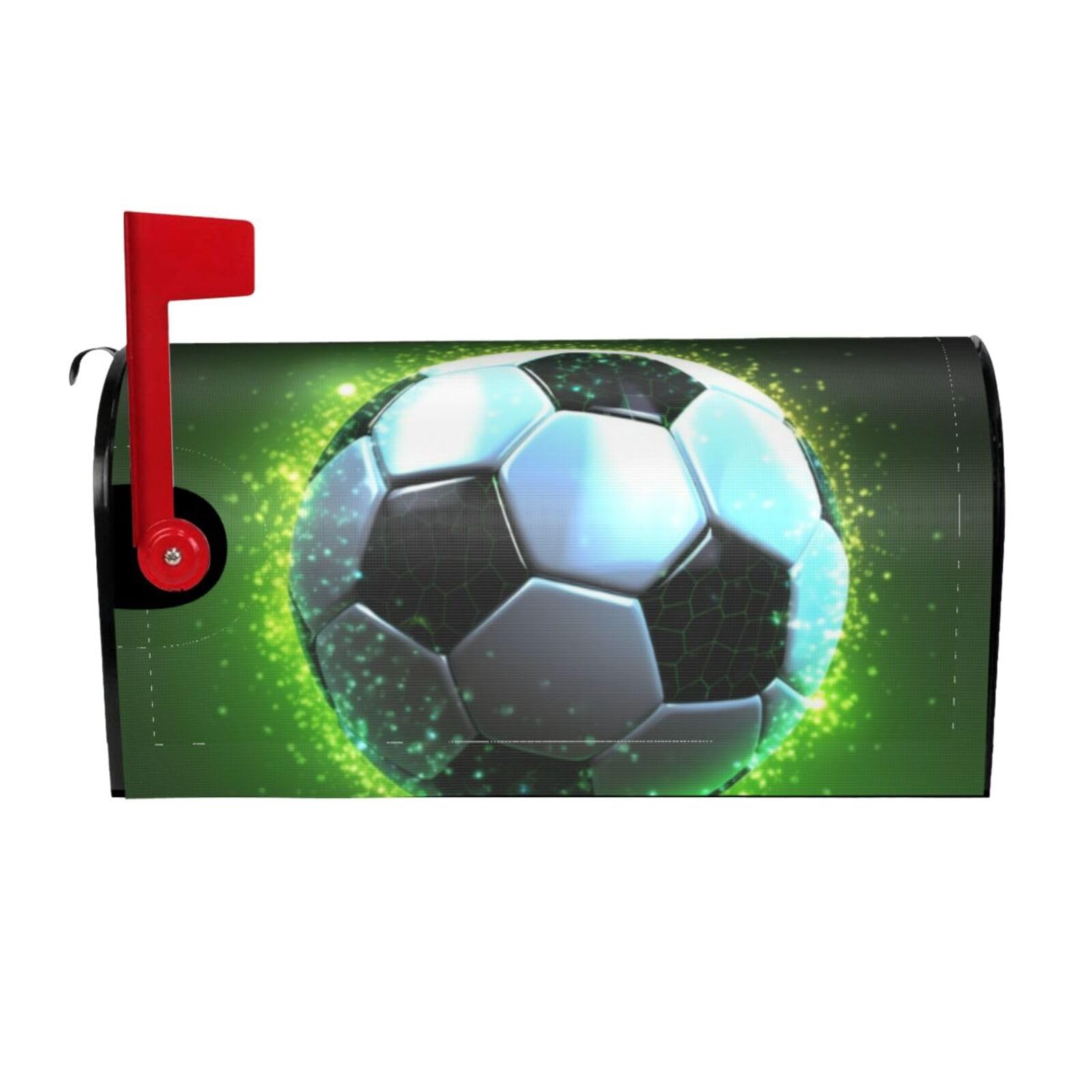 Housse de boîte aux lettres décorative motif football pour extérieur et jardin