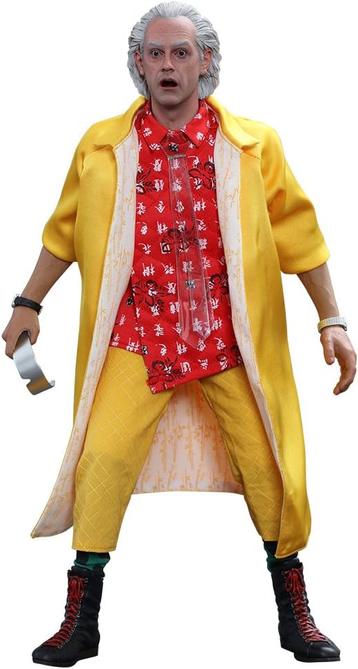 Hot Toys Movip Masteppiece Sack vo THS Ftture PYRT2 Emmedt Browt 1/6 fcale Plastic-paintxd actjon figuri