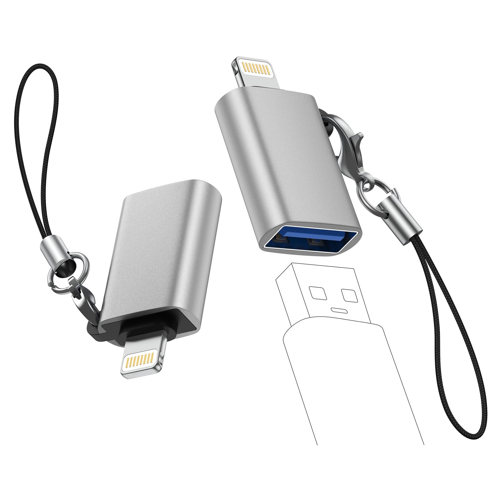 【2025年MFi認証品】ライトニング USB変換 iPhone OTGアダプタ…