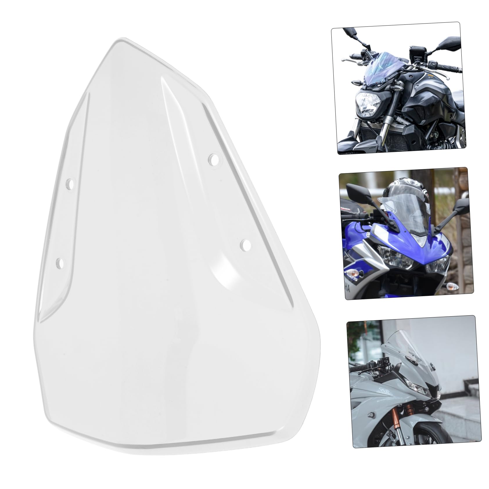 Ciieeo Parabrisas para Moto Transparente de Plástico Grande Compatible con Modelos Nvx155 y Aerox155, Repuesto Resistente para Motocicleta, Uso en Carretera y Lluvia