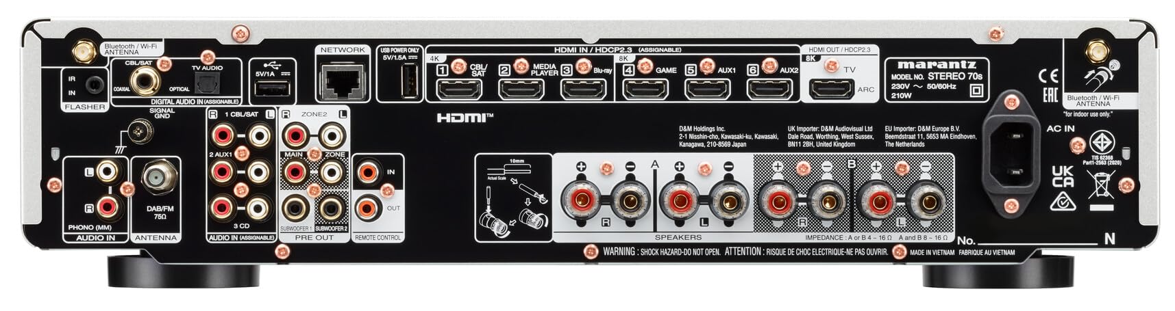 Marantz STEREO 70S - 75 W + 75 W stereofoniczny wzmacniacz HDMI - srebrny