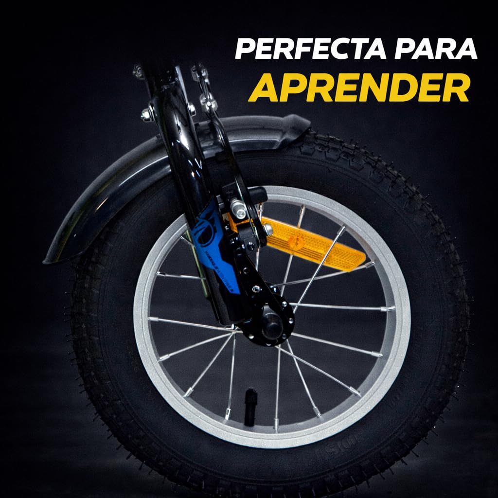 ️ Bicicleta de niño 12 y 14 Pulgadas | Bicicleta Infantil para niños 3-5 años + Frenos V-Break + Ruedas estabilizadoras | Bicicleta cómoda y Segura Ideal para niños
