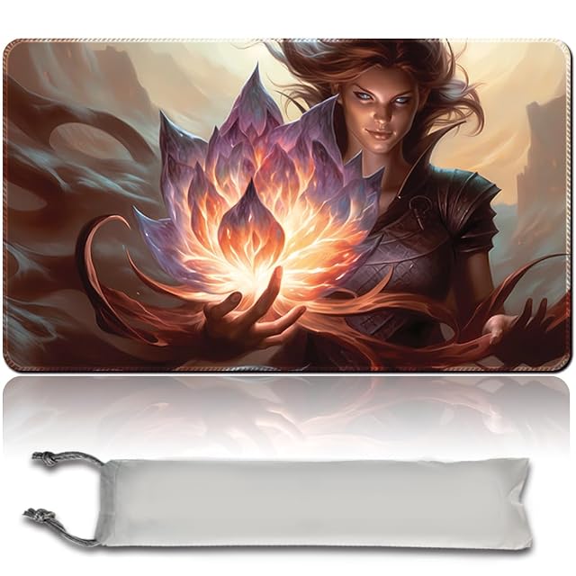 MPLR Juego de mesa MTG Playmat + bolsa impermeable gratuita, bordes cosidos, superficie de goma suave