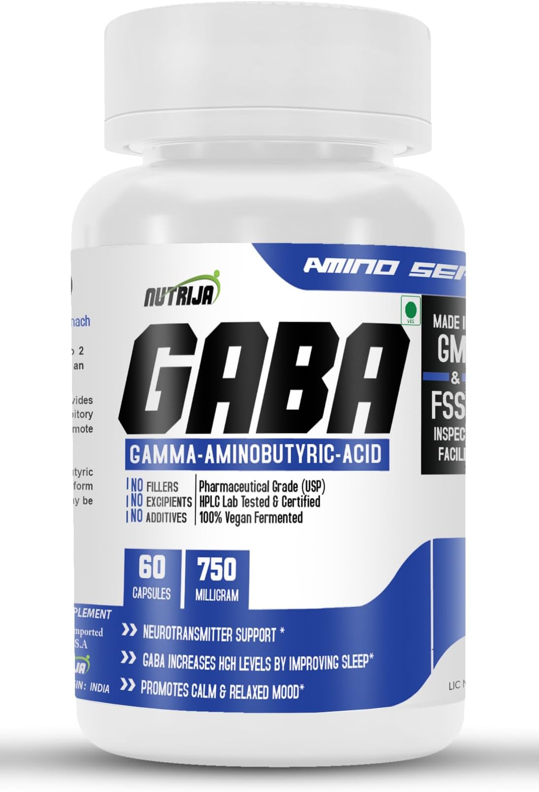 GABA 750MG Supplement (120 Capsules)