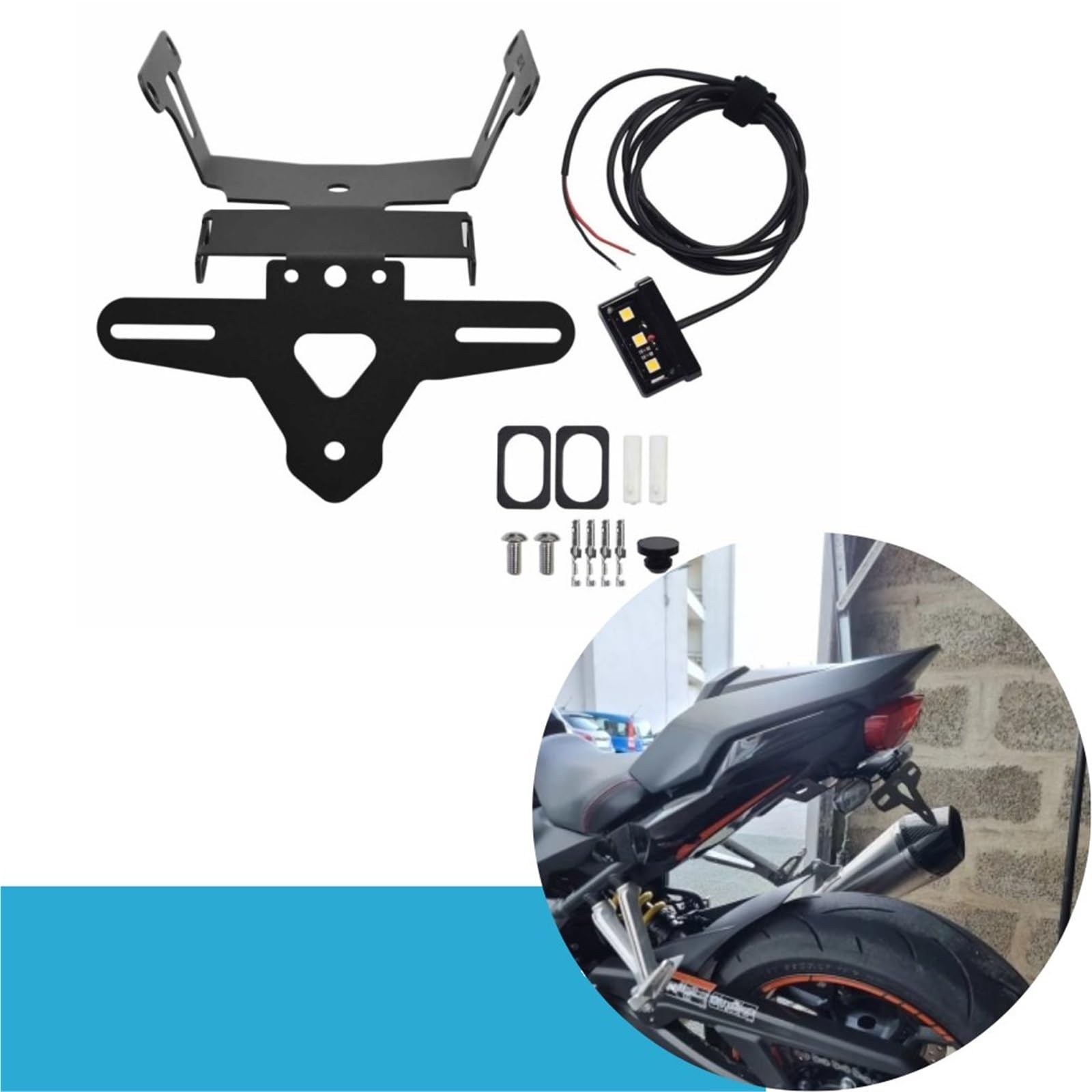 Portatarga Moto Per CB CBR 650R 2021-2023 - Accessorio Per Portatarga E Eliminatore Parafango Con Luci A LED