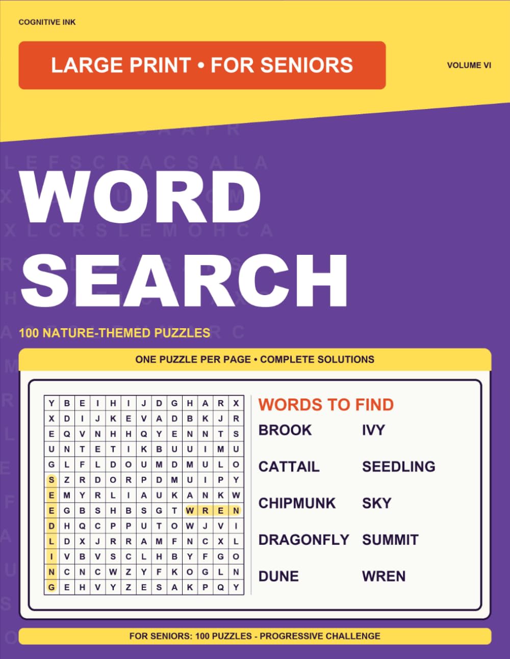 Large Print Word Search Volume VI: For Seniors: 100 Puzzles - Progressive Challenge