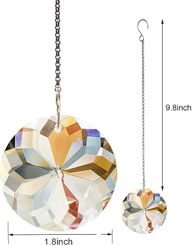 Miniatura 5 de Colgante de prisma de cristal transparente 1.77 pulgadas