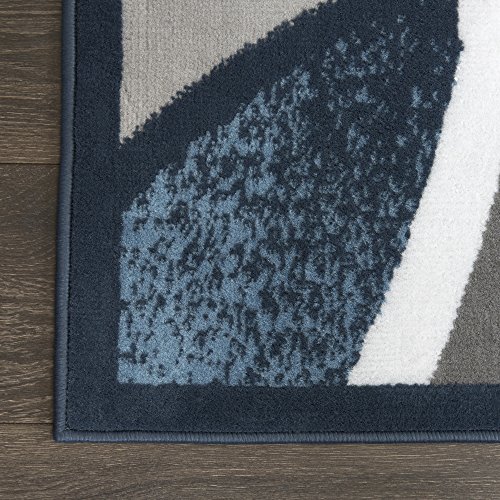Home Dynamix Lyndhurst Rotana Modern Area Rug, Contemporary Blue/Gray/Ivory 5'2"X7'4" #TOP4
