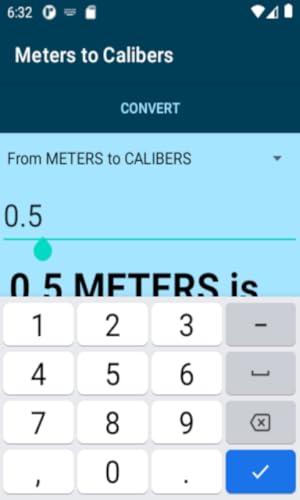 Meters to Calibers Conversion Calculator
