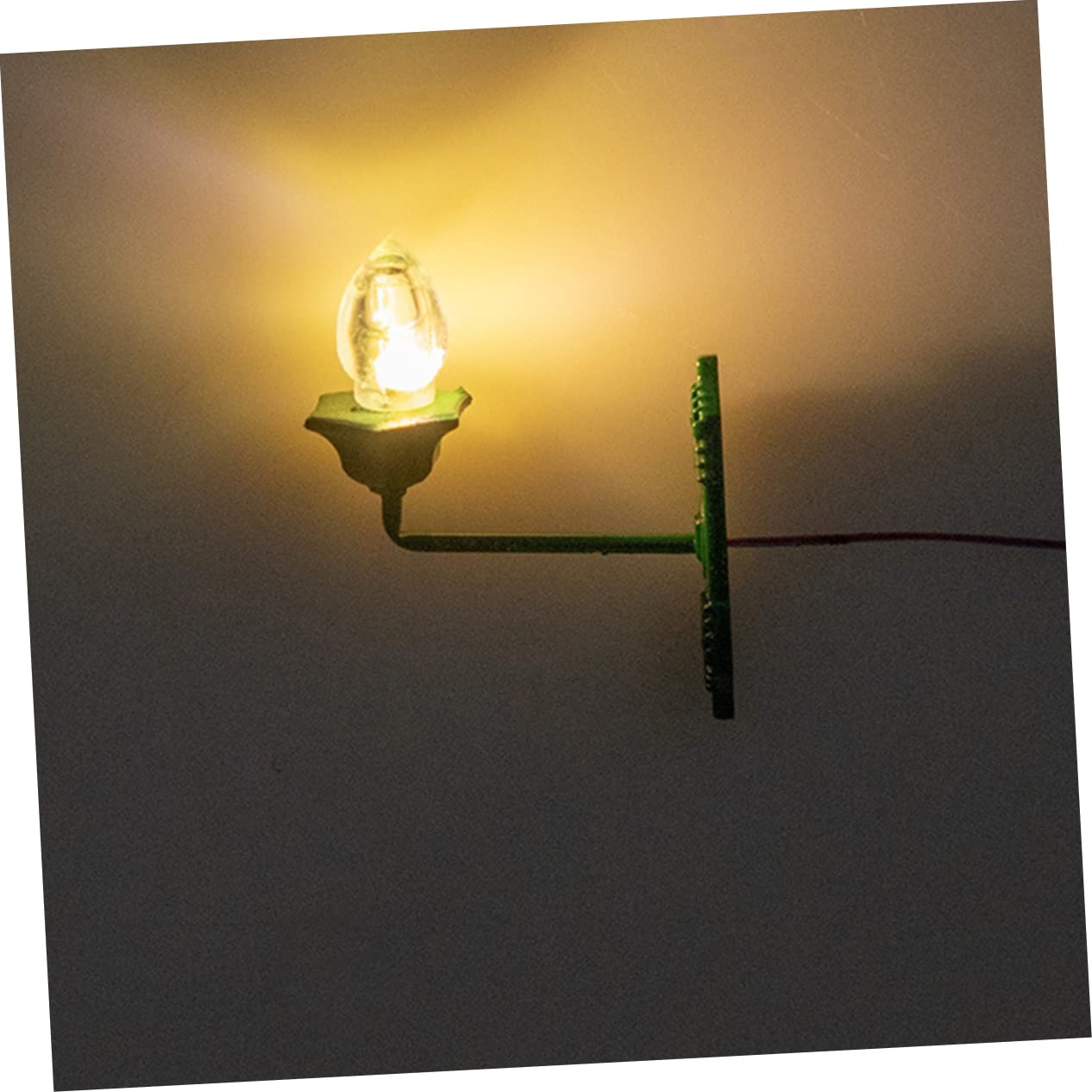 SUPVOX 10Pcs Mini Wall Lamp Vintage Miniature Landscape Wall Lights for Sand Table Decor Unique DIY Materials for Creative Projects Safe Design Warm Glow