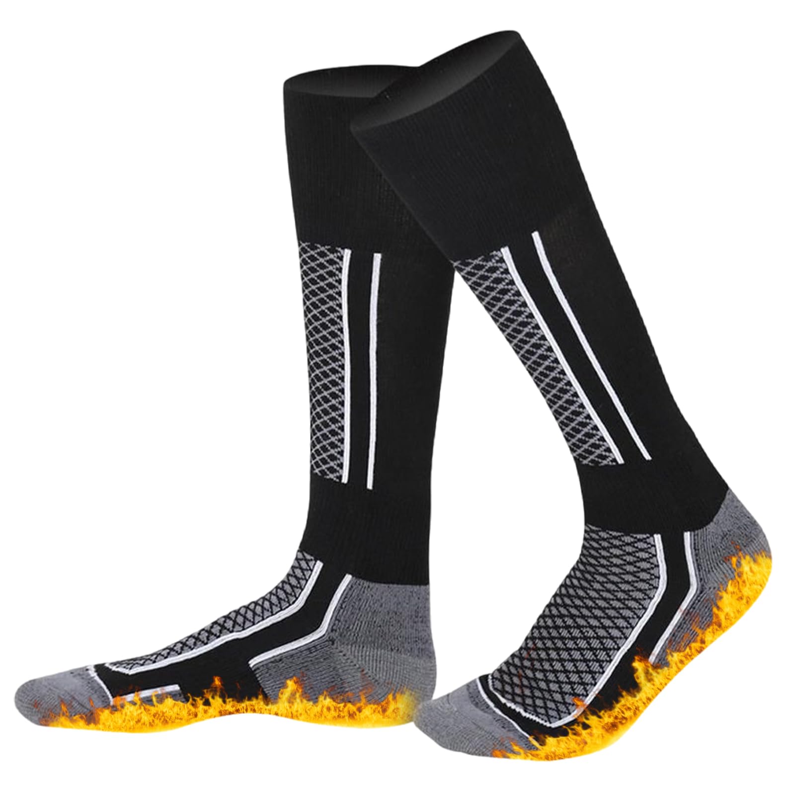 Calcetines de Esquí TérmicosCalcetines Altos De Compresión Para Snowboard Calcetines Termicos Frio Extremo Gruesos Hasta La Rodilla Para Clima Frío