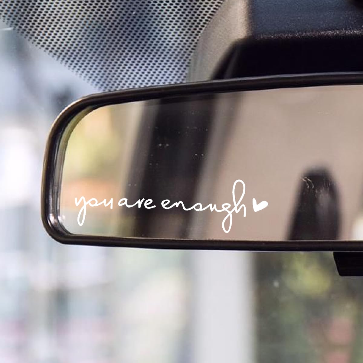 You are Enough Car Mirror Decal Cute Car Sticker for Women Girls Auto Rearview Mirror Accessories for Girl