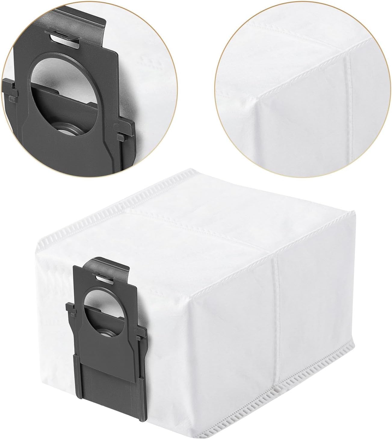 dreame Bolsas de aspiradora para robot, bolsas de aspiradora de 4 L para recoger cabello, suciedad, polvo y desechos (3 piezas) para L10s Plus / L10s Pro Gen2/D10 Plus Gen2