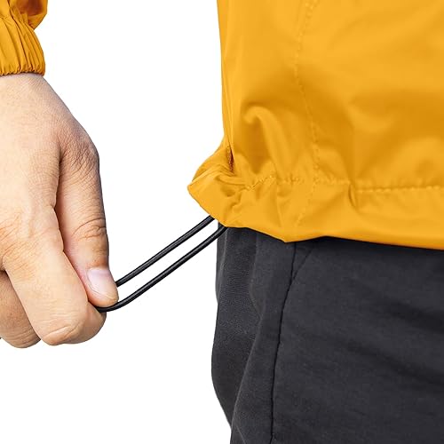 Miniatura 5 de 33,000ft - Chaqueta de lluvia impermeable y plegable para hombre, ligera, con capucha, cortavientos ideal para golf o ciclismo