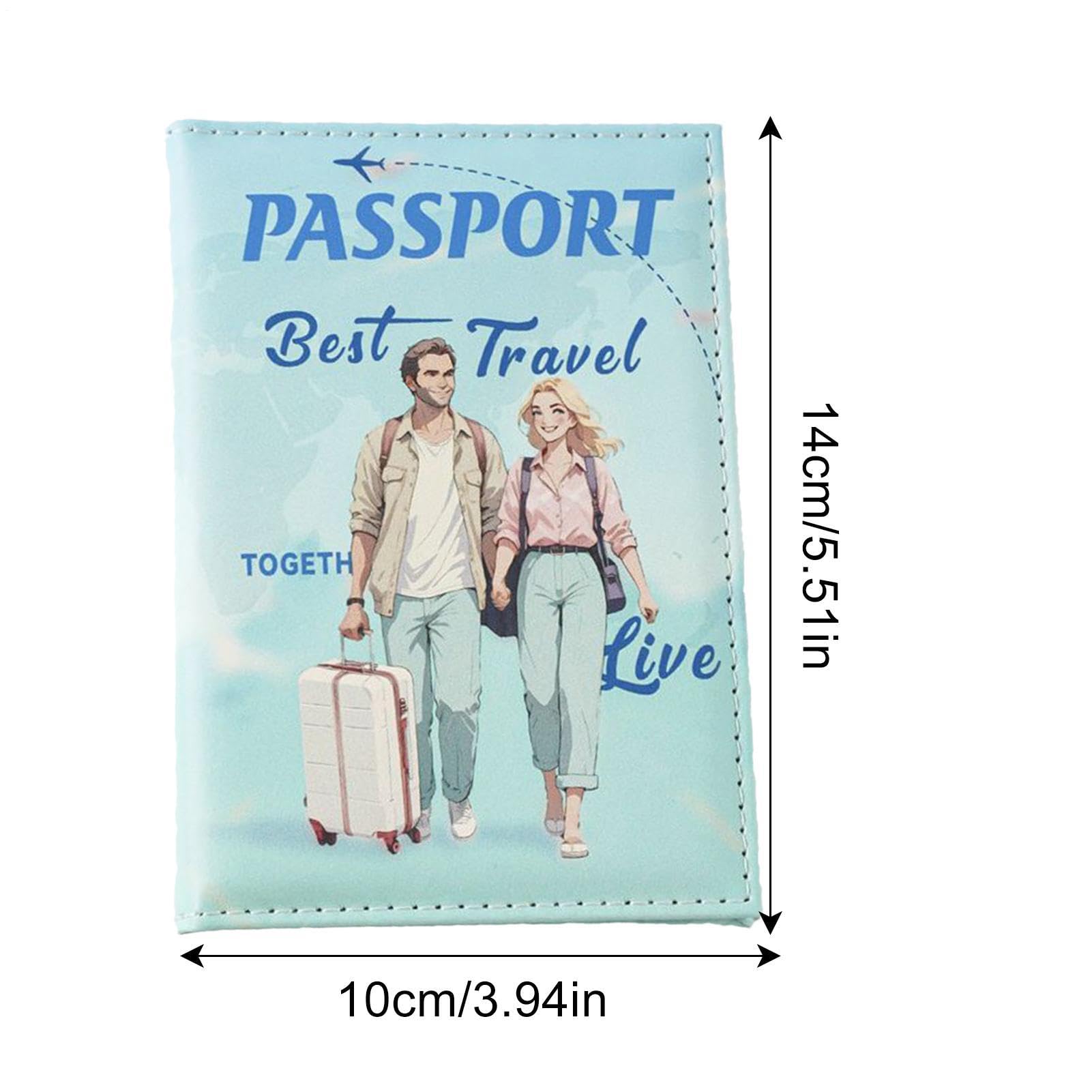 Copertura del passaporto, copertura del passaporto per viaggi -Viaggio del detentore del passaporto,Tasto per le carte di carta di credito del portafoglio impermeabile tasca per uomini per uomini cop