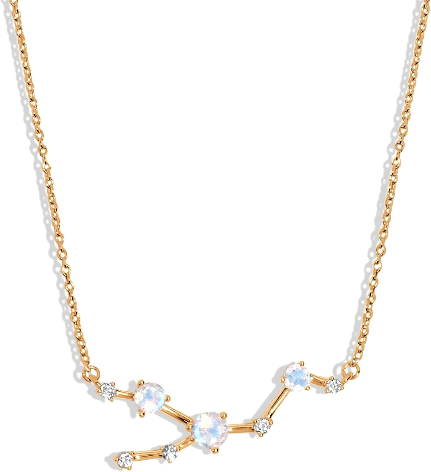 Moon Magic Moonstone Necklaces for women | Zodiac Constellation | 925 Sterling Silver | 18k Rose Gold | Yellow Gold | Rainbow Moonstone jewelry for women | Authentic Rainbow Crystal Jewelry