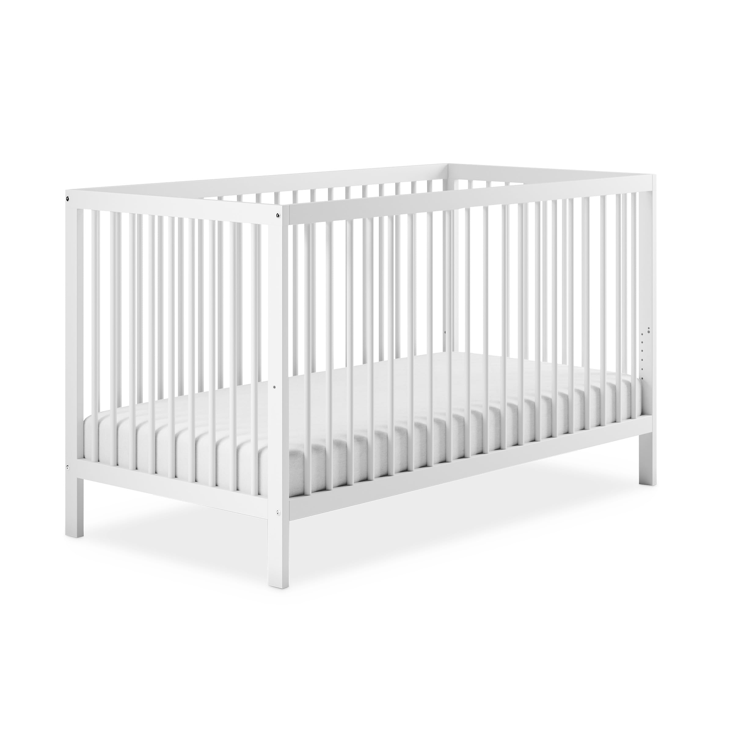 Ehrenkind® Babybett PUR 140x70 aus Buchenholz | Weiß | Kinderbett 9-Fach höhenverstellbar mit entnehmbaren Stangen | Baby Bett