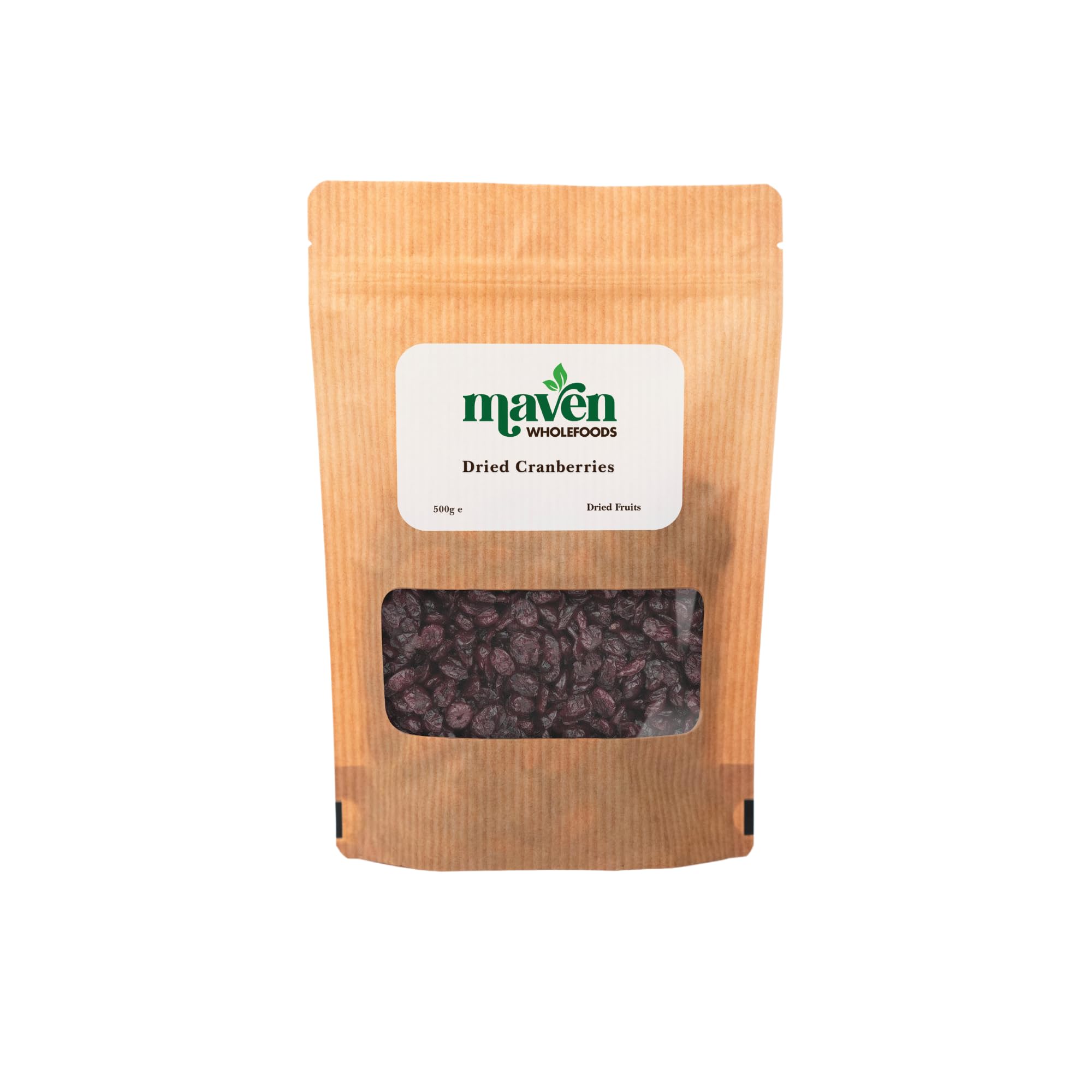 Maven Wholefoods Dried Cranberries 500g | GMO Free | Vegan | Source of Protien | For Healthy Life | Suitable for Vegetarian | Packed Fresh in Resealable Bags (500g)
