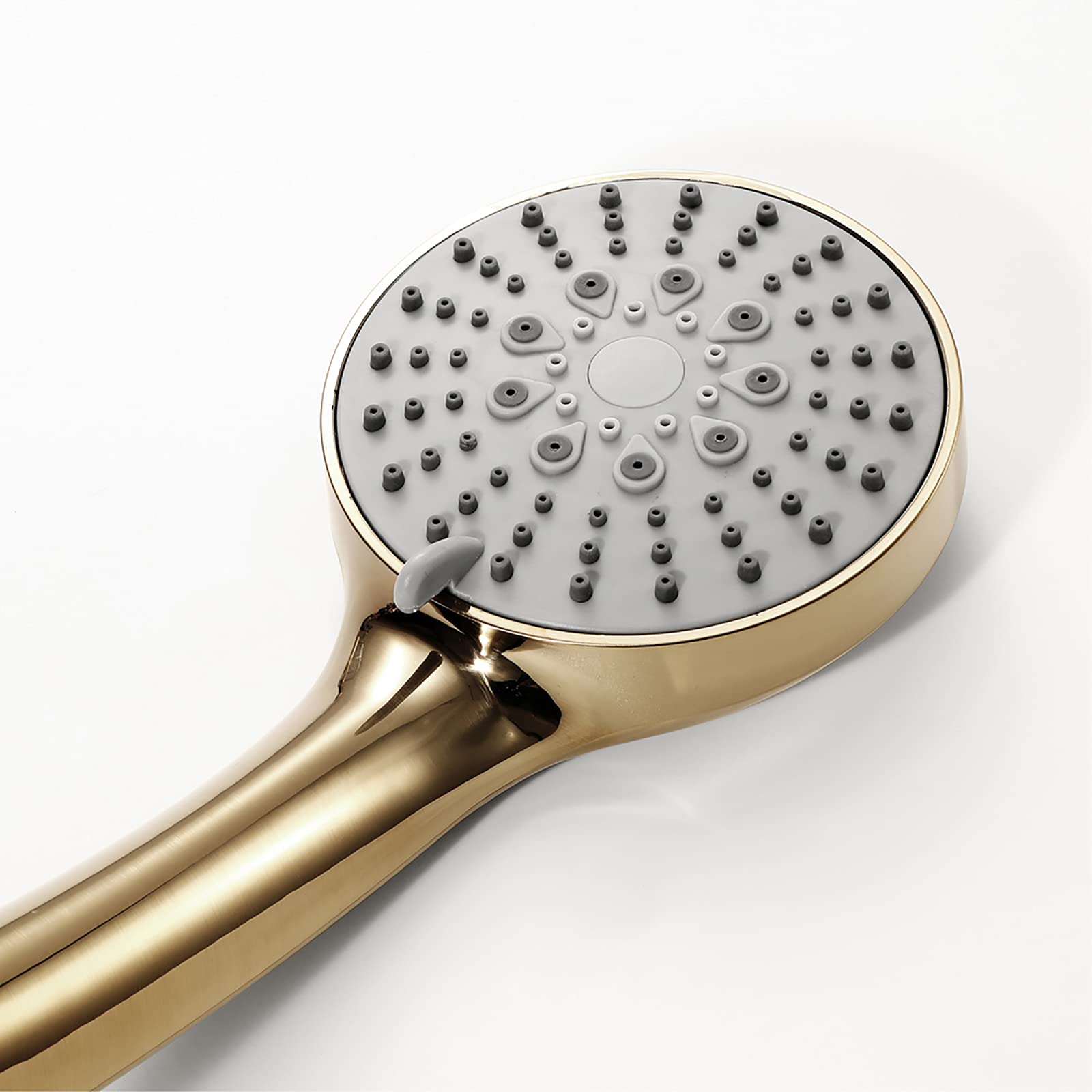 Soffione Doccia ad Alta Pressione Oro Spazzolato Doccino per Doccia ABS Soffione per Doccia 5 Modi Doccetta per Doccia Risparmio Idrico Telefoni Doccia con 1.5M Tubo e Supporto, G1/2