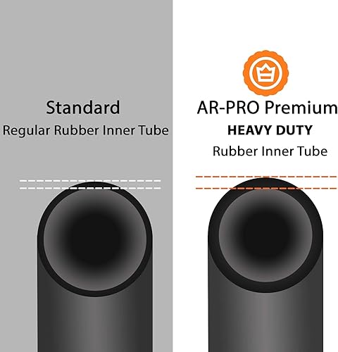 Miniatura 6 de AR-Pro - Tubo interior de repuesto resistente con válvula recta TR-13 (2 unidades) para carretillas, podadora, carrito del mandado y más