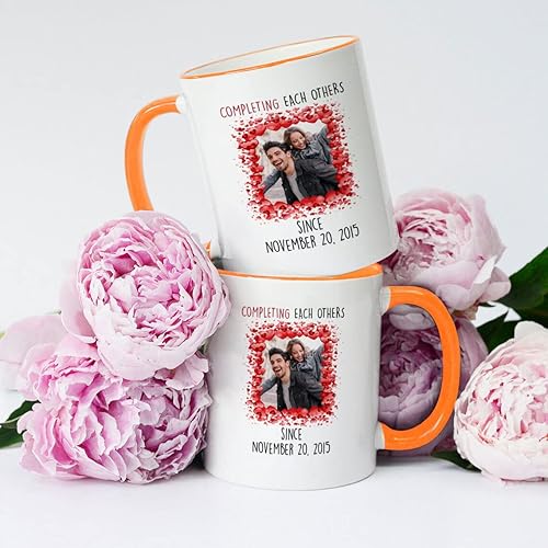 Mugs Personalized Coffee For Boyfriend Girlfriend From Darling Completing Each Others Since Valentine Couple Cute Couple Gifts Custom Name Photo