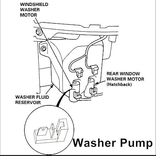 Miniatura 3 de Bomba de limpiaparabrisas para Subaru Impreza Legacy Forester Liberty Outback, bomba de lavado de parabrisas delantero de salida única