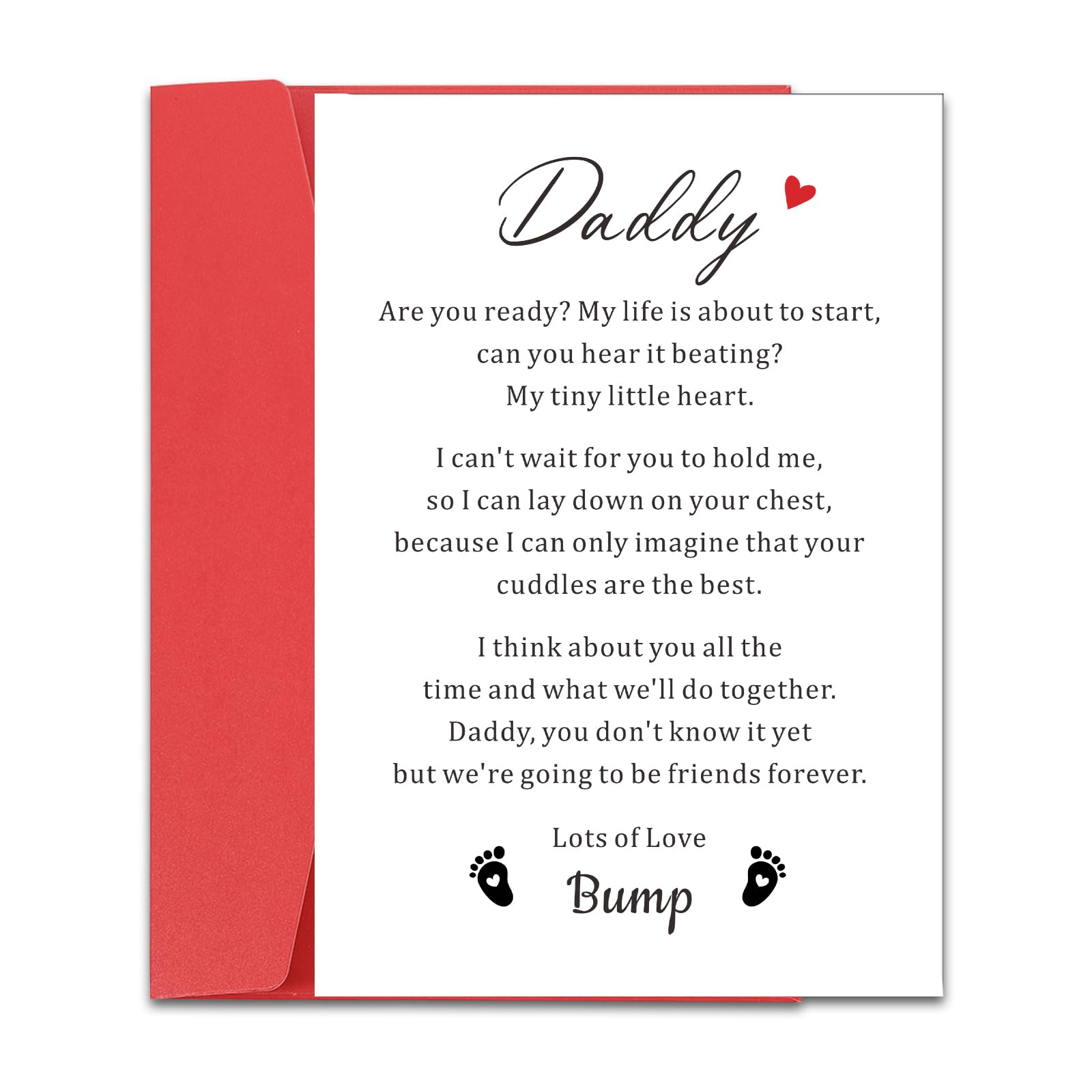 New Dad Gifts for Men New Dad Cards Pregnancy Announcement Card Expecting Dad to Be Gifts for Husband from Wife Newborn Baby Shower Card Gifts for New