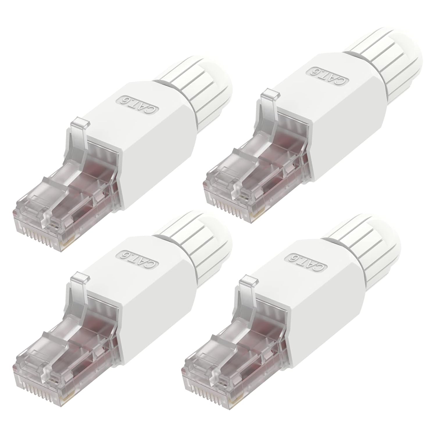 VCELINK Tool-Free RJ45 Connectors Toolless Cat6 Modular Plug Gold - View #3