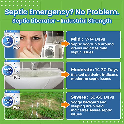 Septic Tank Shock Treatment | Bio Enzyme Septic Safe | Clears Leach & Drain Fields, Dissolves Organic Solids, Grease, Hair - Drain Deodorizer(7.5 LBS)