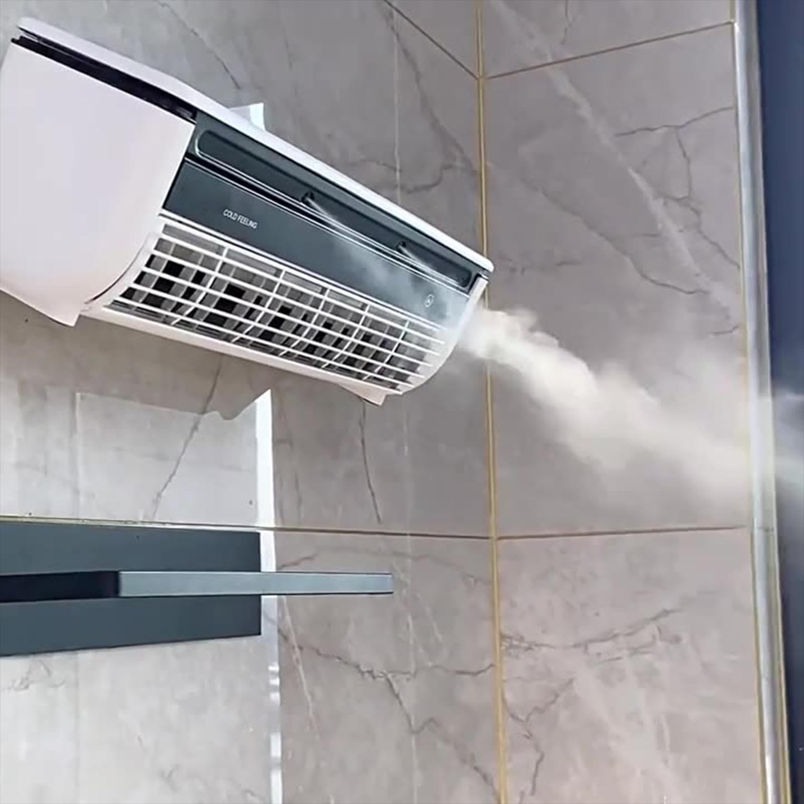 Luftkühler, tragbarer Ventilator mit Klimaanlage, 3 Geschwindigkeitsstufen mit kabellosem Ladegerät für Haus, Schlafzimmer, Camping, Auto, Badezimmer, Küche, Badezimmer